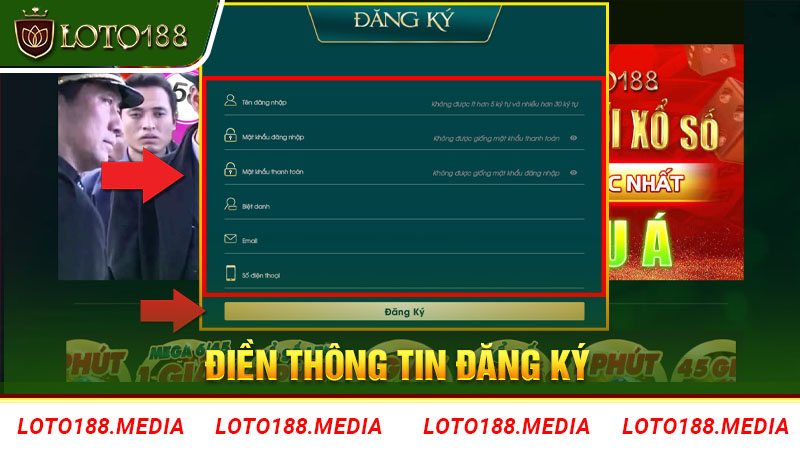 Điền form thông tin đại lý Loto188