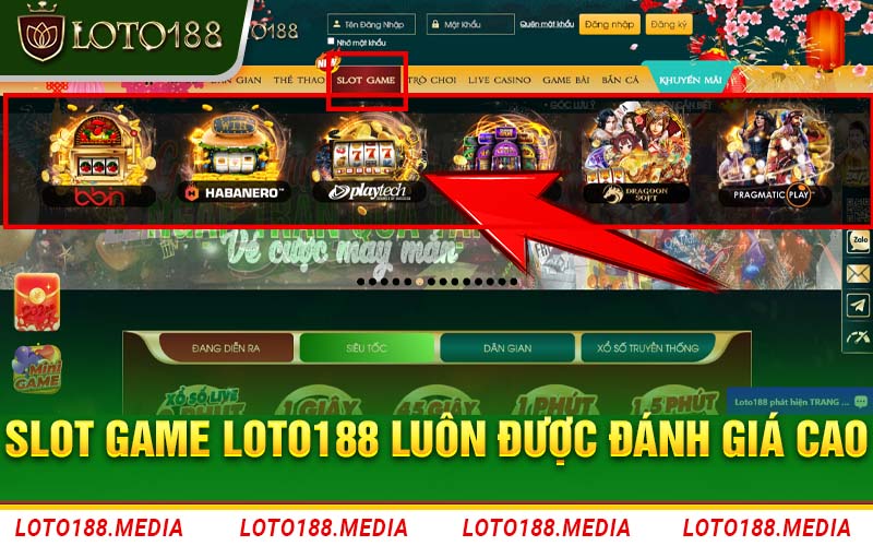 Slot game với phần thưởng jackpot trị giá nhiều tỷ đồng tại sân chơi Loto188